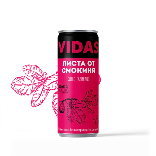 Фино газиран VIDAS Листа от смокиня, 250 мл, кен